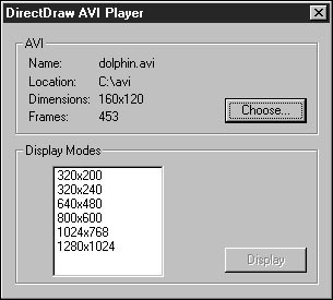 Рис. 8.1. Диалоговое окно для выбора AVI-файла впрограмме AviPlay